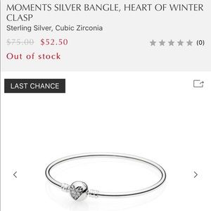 Pandora Heart of Winter Bangle